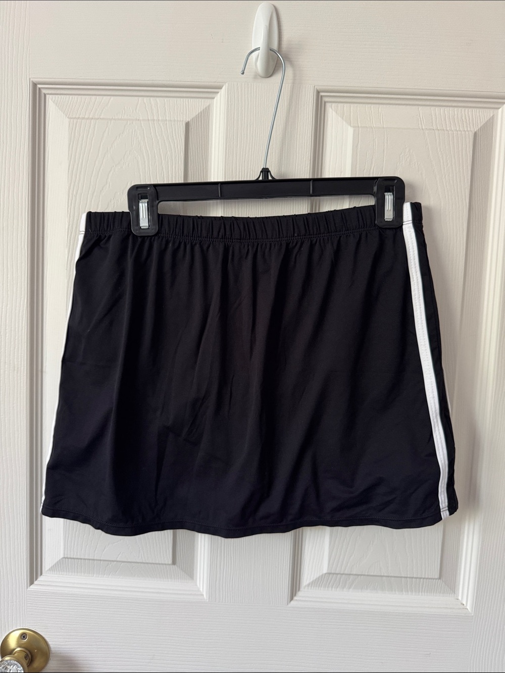 Wilson Black Skater Circle Skirt with White Side Stripe